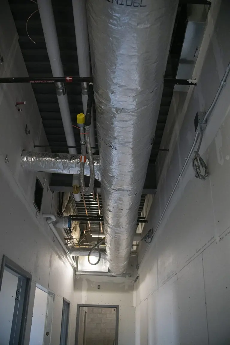 Insulation | Kenosha Fire Station #1 | Kenosha, WI | Lee Mechanical