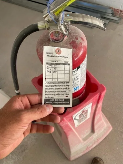 Fire Extinguisher Inspection Tag Good Photo